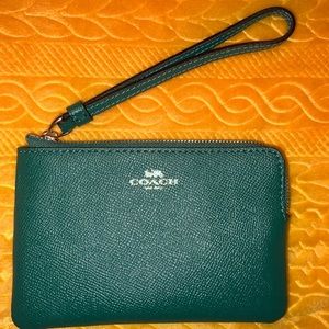 NWT Coach Wristlet in Green
